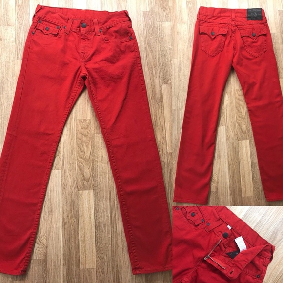 skinny red jeans mens